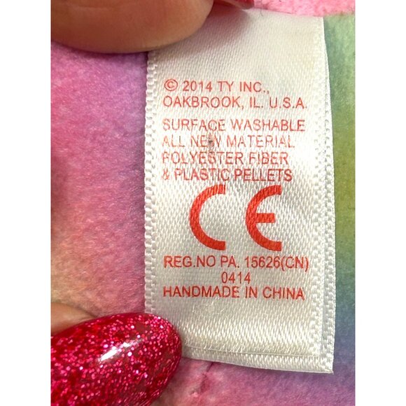 Ty Beanie Ballz Rainbow Fish Tie-Dyed  5” Unisex Kids Stuffed Animal Beanbag - Picture 7 of 14